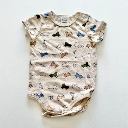$2 BASICS - Teeny Weeny Safari Bodysuit, 3-6m