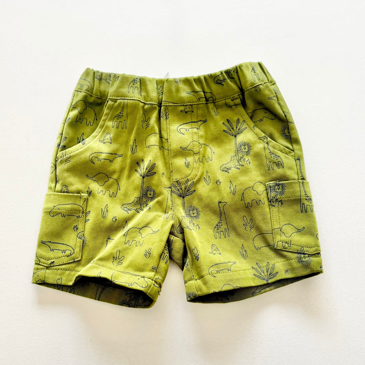 $2 BASICS - Teeny Weeny Safari Shorts, 3-6m