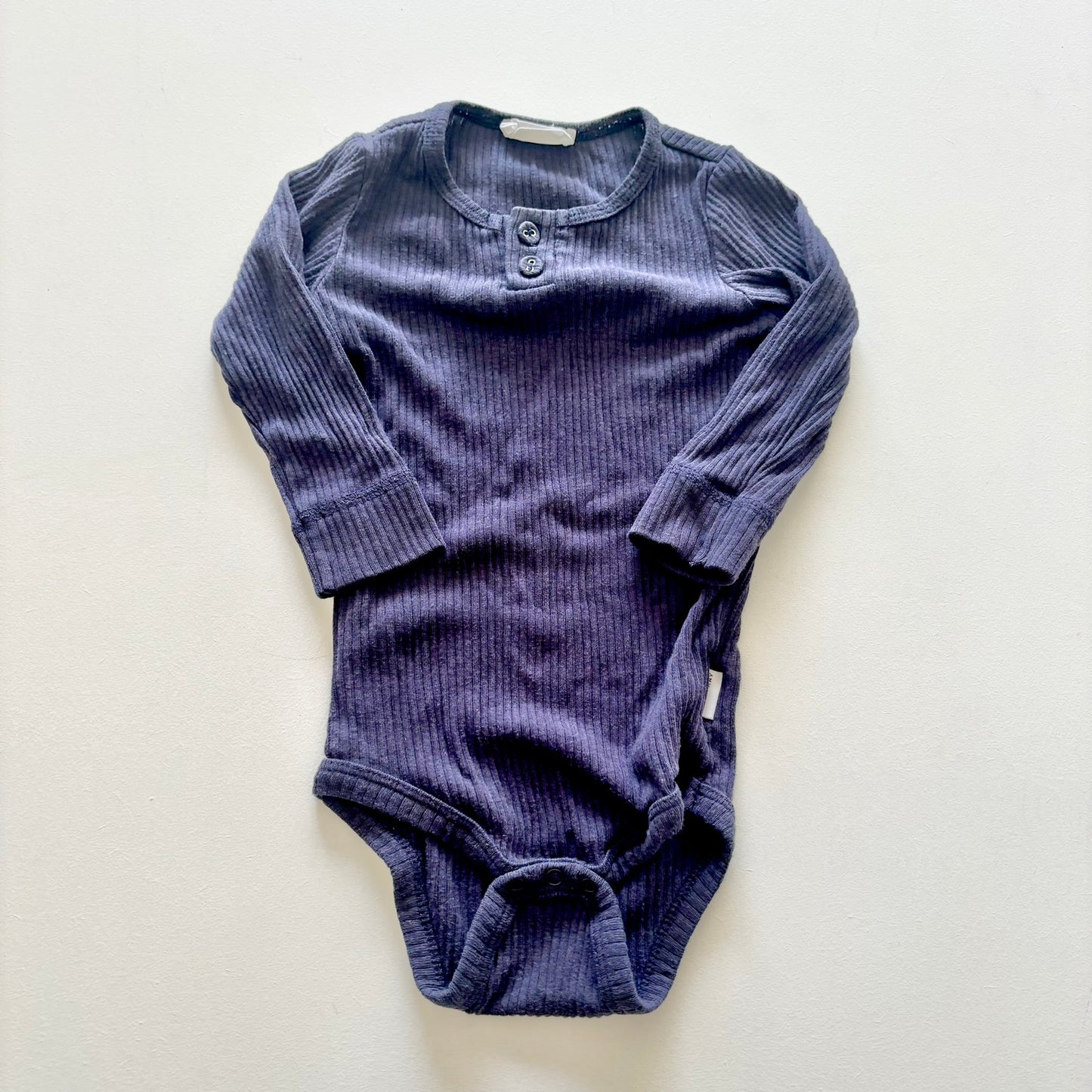 $2 BASICS - Jamie Kay Ribbed Bodysuit, 6-12m (Navy)