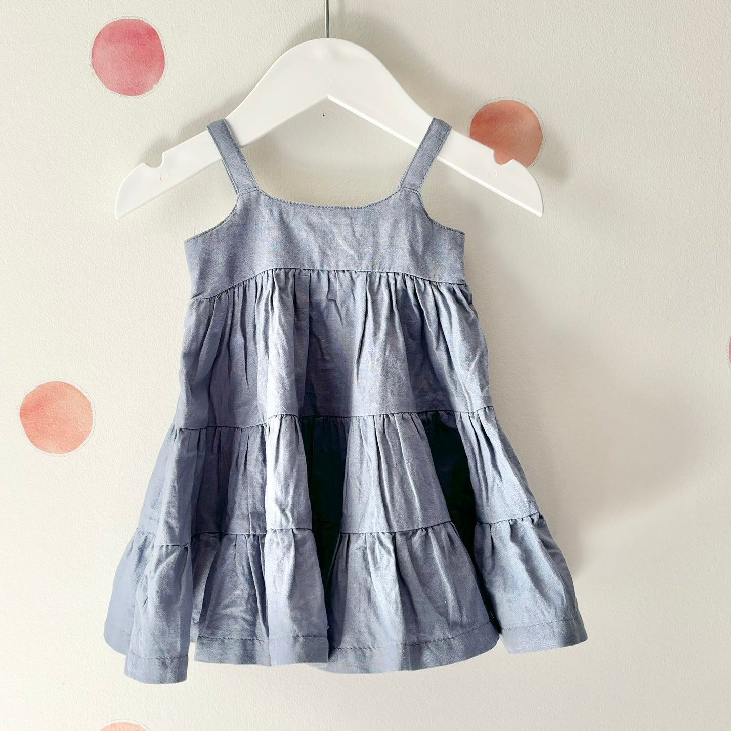 Teeny Weeny Linen Dress, 0-3m