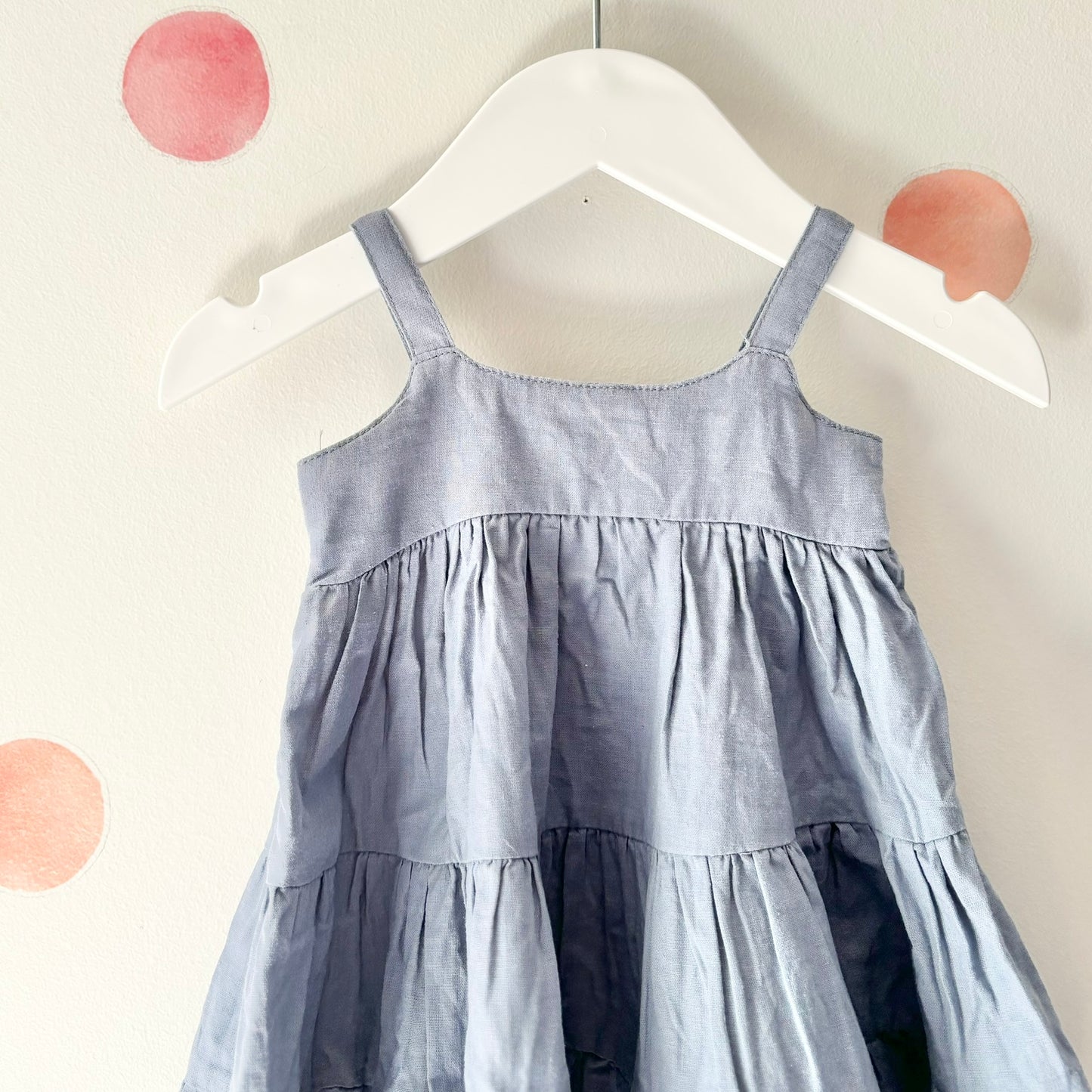 Teeny Weeny Linen Dress, 0-3m