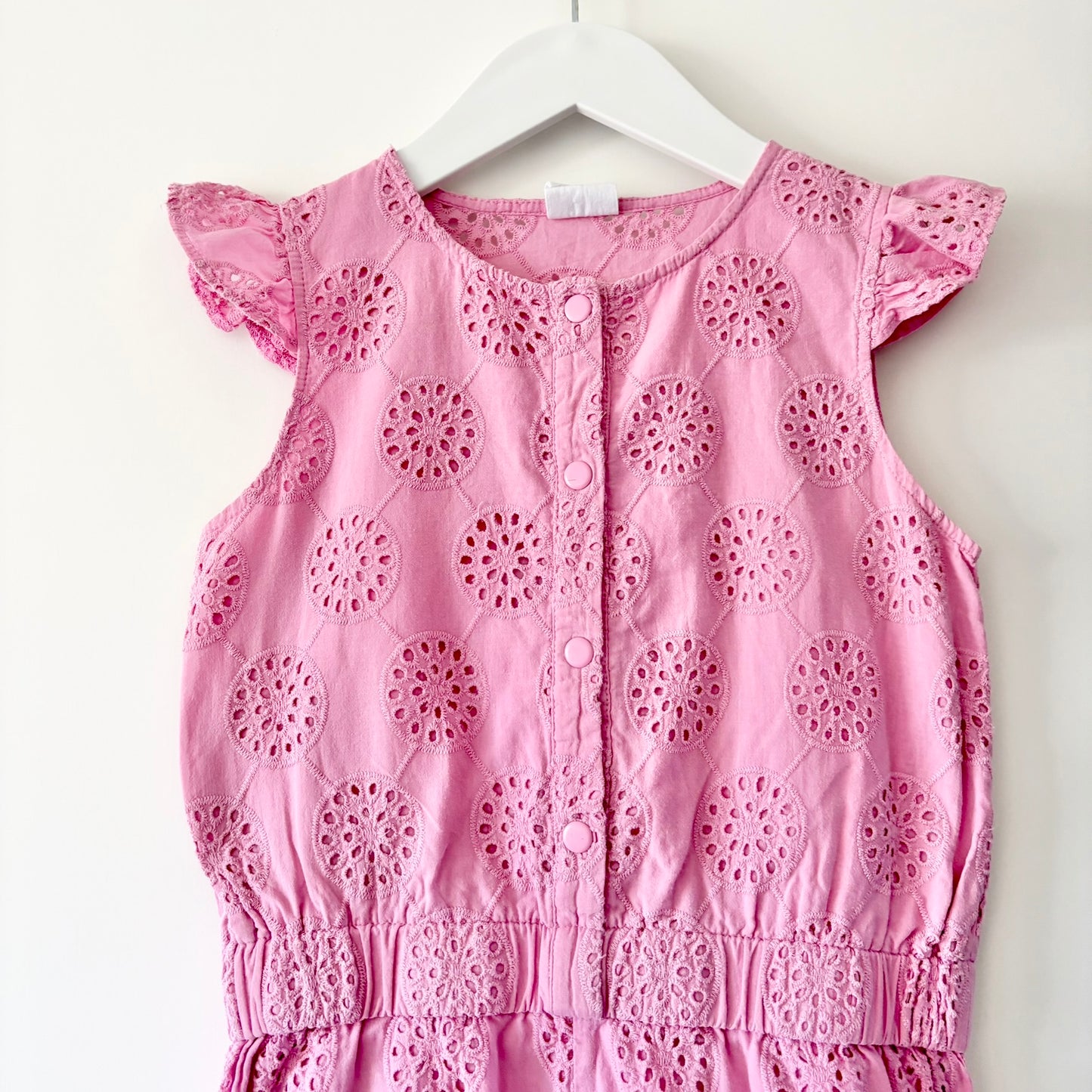 Milky Broderie Playsuit, Size 7