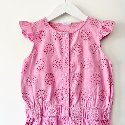 Milky Broderie Playsuit, Size 7