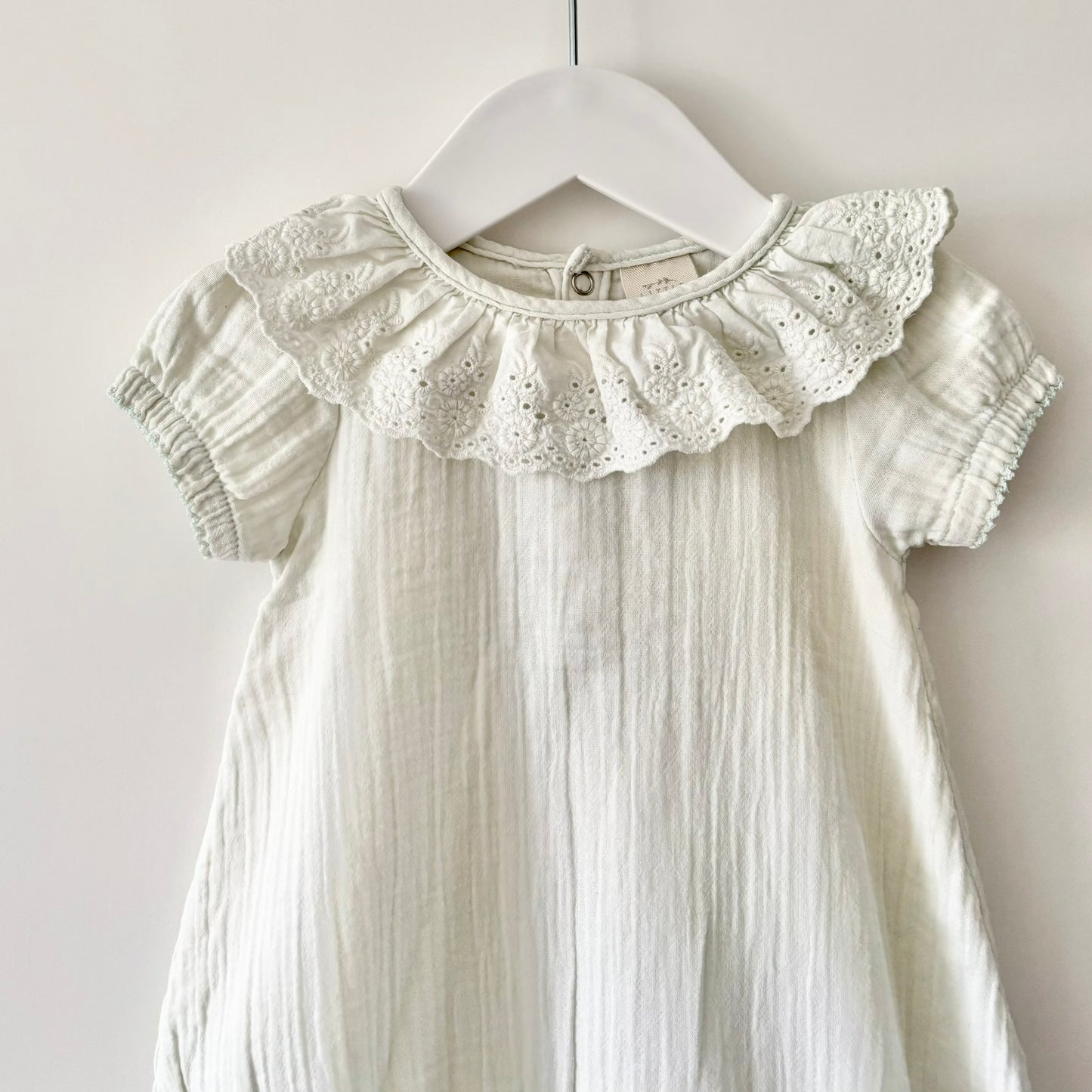 Little Bundle Muslin Romper, 6-12m