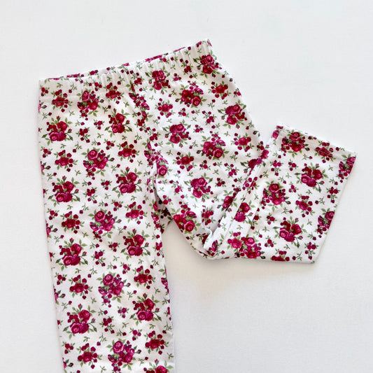 $2 BASICS - Rare Editions Rose Leggings, 12m