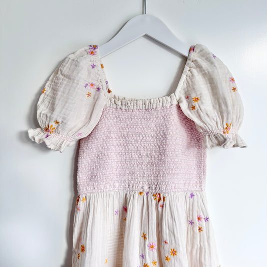 Ghanda Muslin Floral Dress, Size 7-8