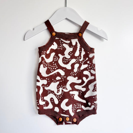 Grown Organic Knit Playsuit, 3-6m