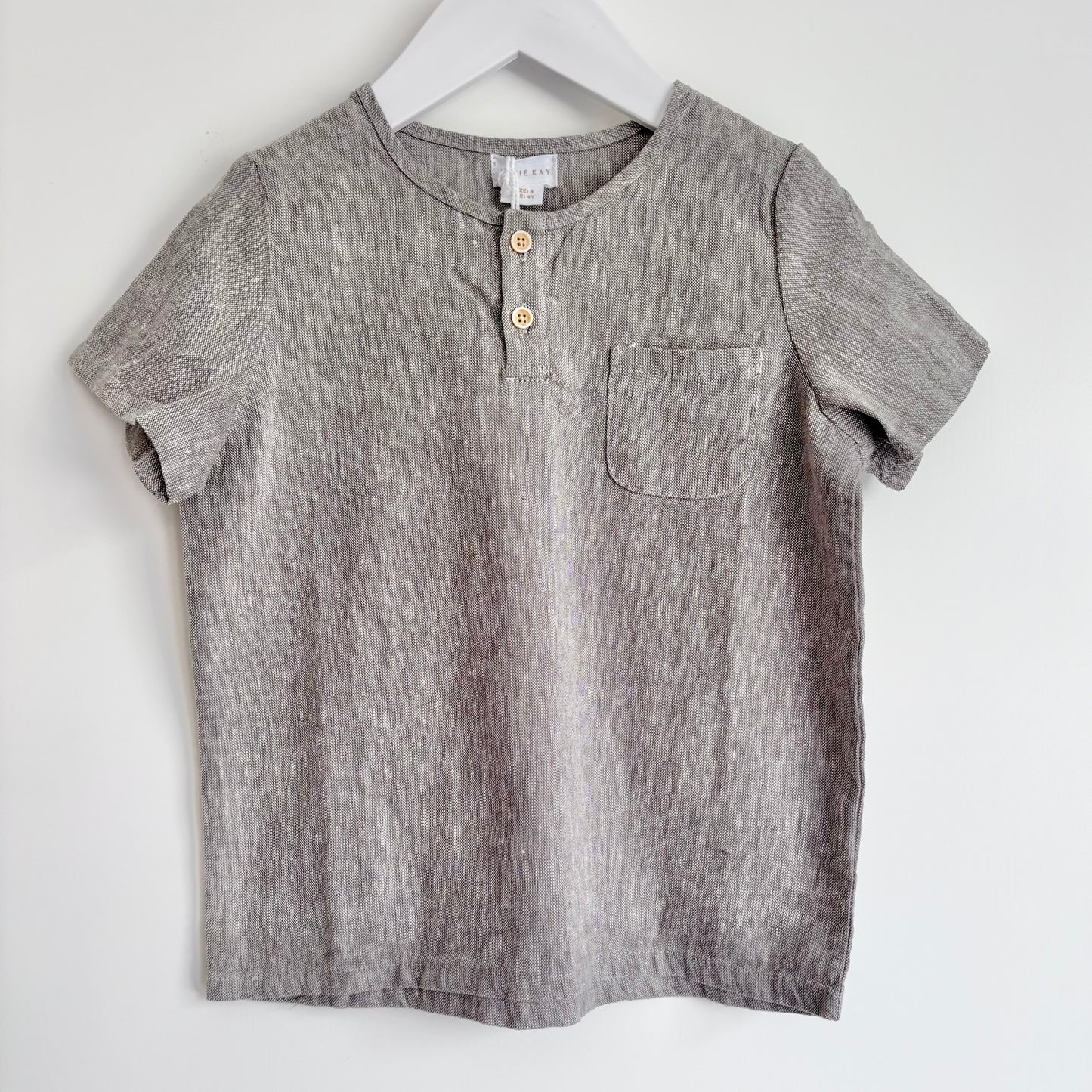 Jamie Kay Linen Henley, Size 4 (NEW)