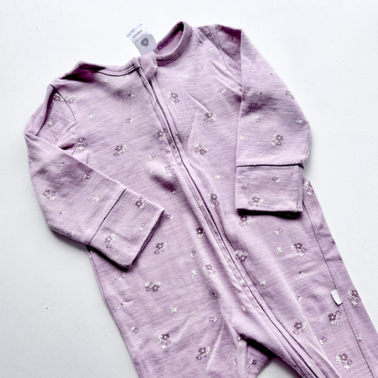 Baby Baby Merino Floral Onesie, Size 1