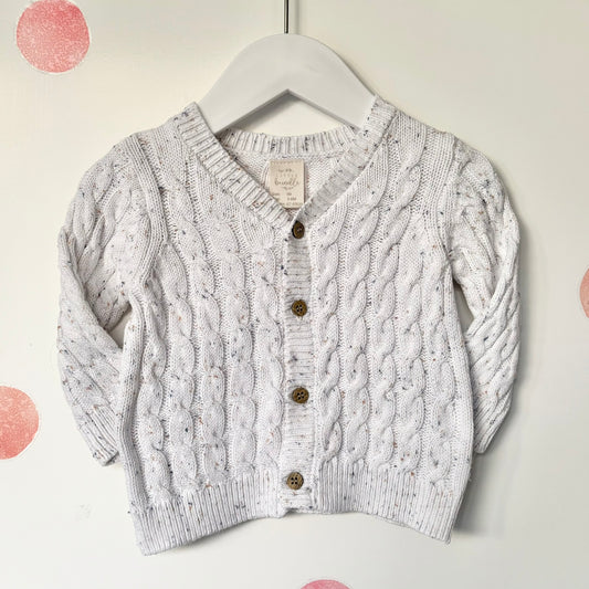 Little Bundle Cable Knit Cardigan, 3-6m