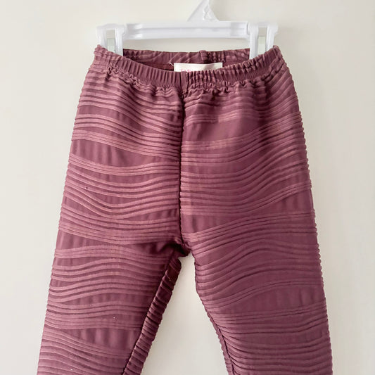 La Sienna Textured Leggings, Size 5 (Plum)