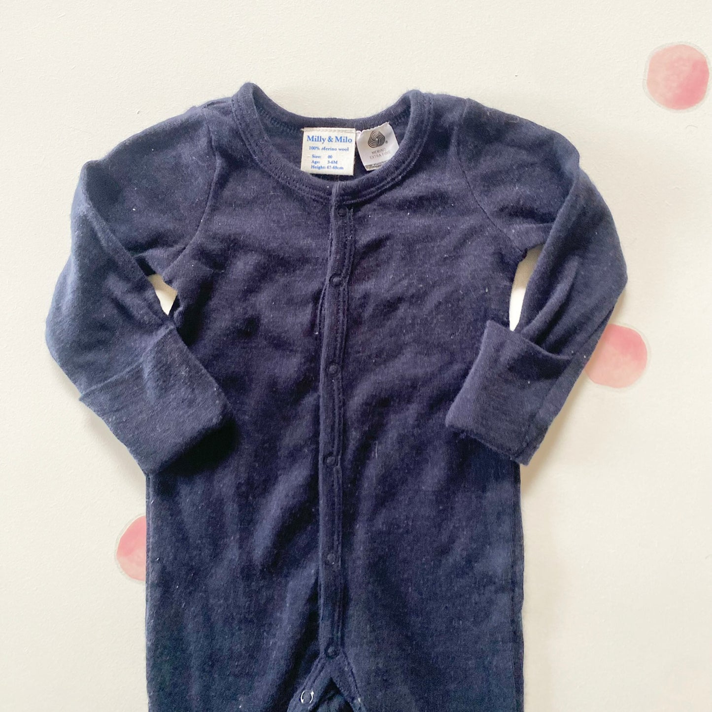 Milly & Milo Merino Onesie, 3-6m